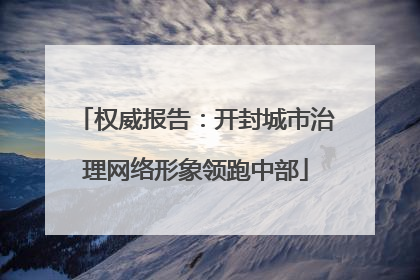 权威报告：开封城市治理网络形象领跑中部